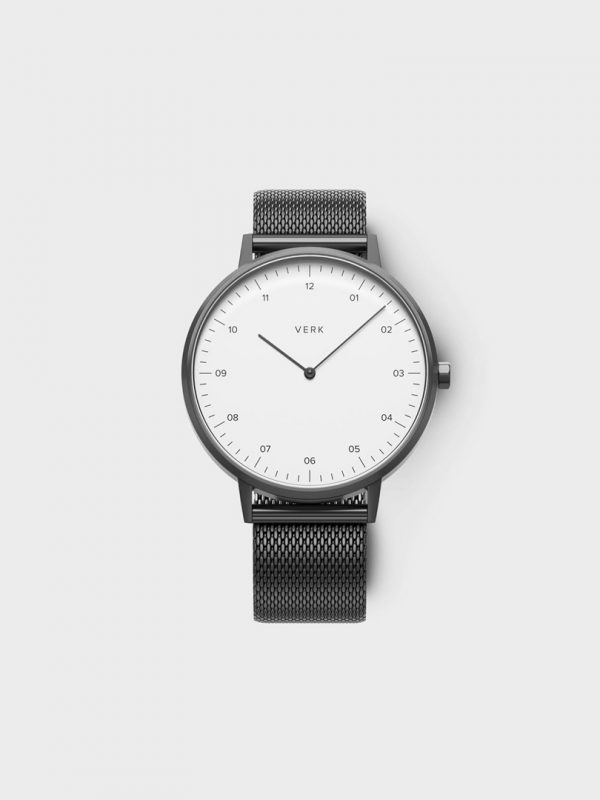 verk gunmetal mesh 1 600x800 - Brown Leather Watch